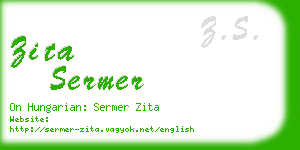 zita sermer business card
